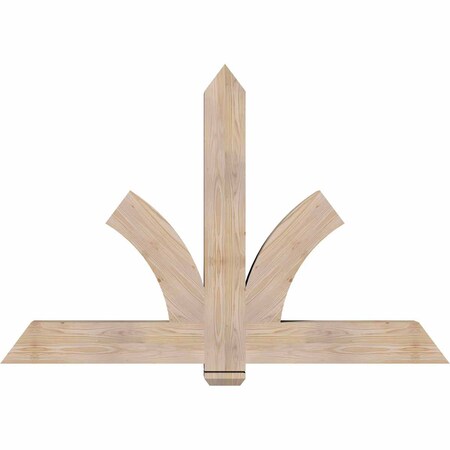 Ekena Millwork Redmond Smooth Timber Gable Bracket, Douglas Fir, 60"W x 40"H x 5 1/2"D x 5 1/2"F, 16/12 Pitch GBW060X40X0606RED00SDF